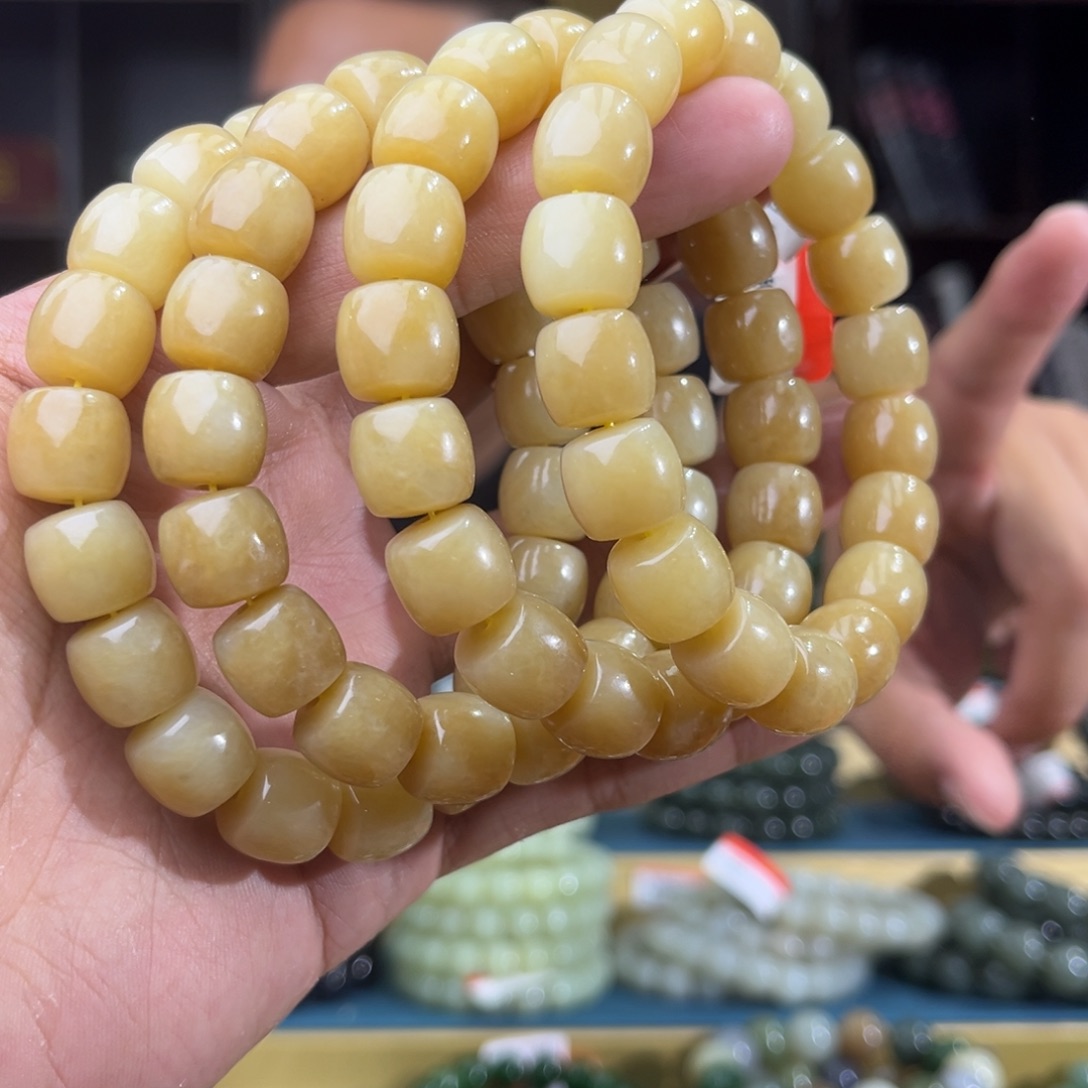 手串未镶嵌和田玉纯天然和田玉新疆且末金山卡12多样性发其一