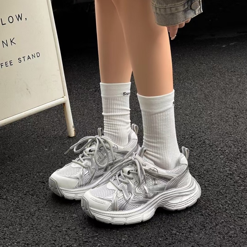 厚底老爹鞋2025新款真皮休闲女鞋厚底增高百搭潮流网红运动潮鞋