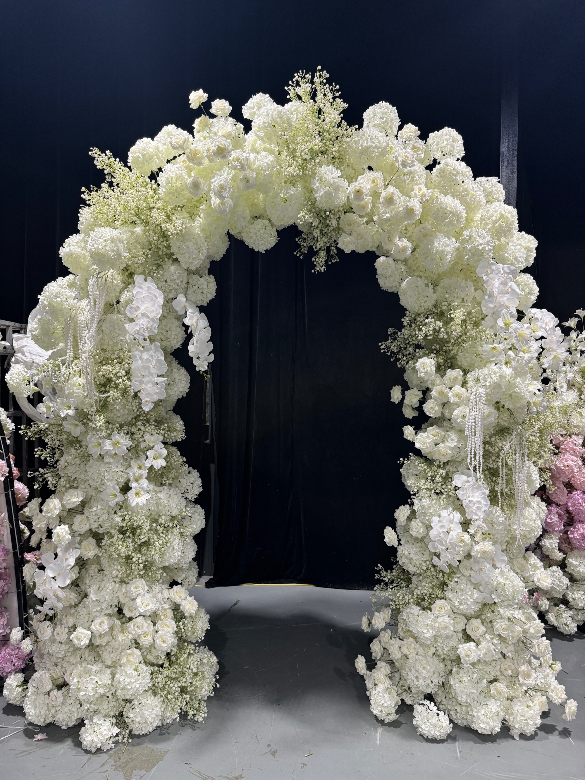 定制拱门花艺 大小可按要求定制 成品发货 可拆卸