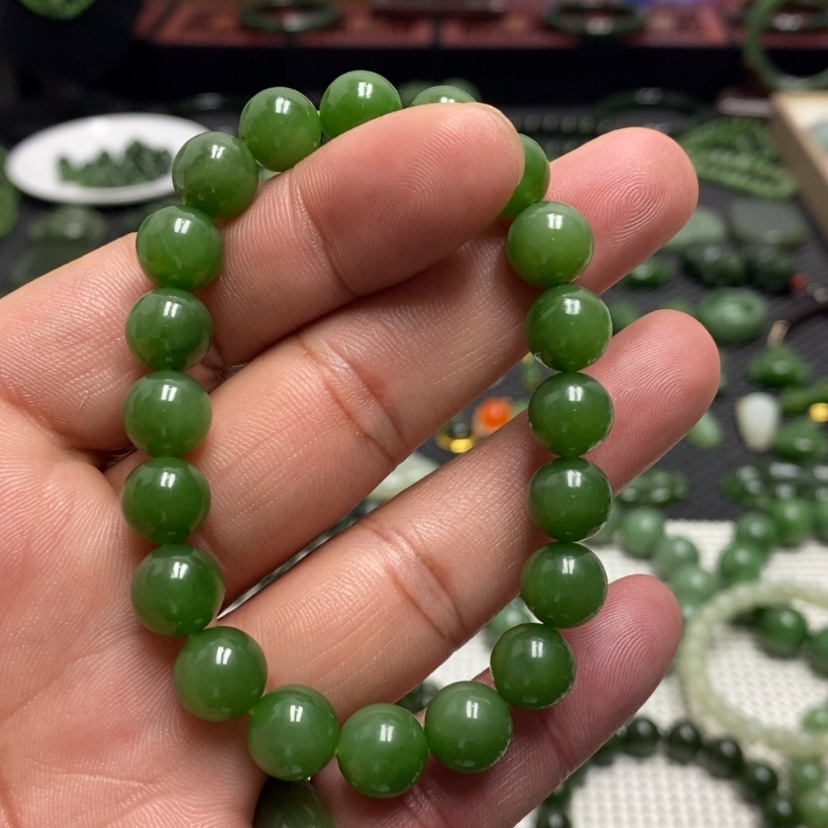 【闪购商品】和田玉（碧玉）手链未镶嵌吴*想