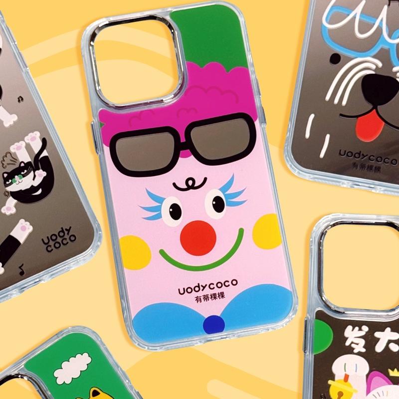 uodycoco原创手机壳镜面适用苹果iphone17pro插画情侣可爱保护套