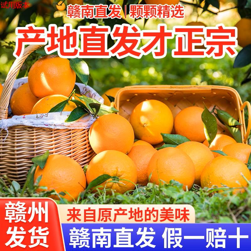 正宗江西赣州赣南脐橙10斤装原产地直发现摘自家果园花皮果丑橙