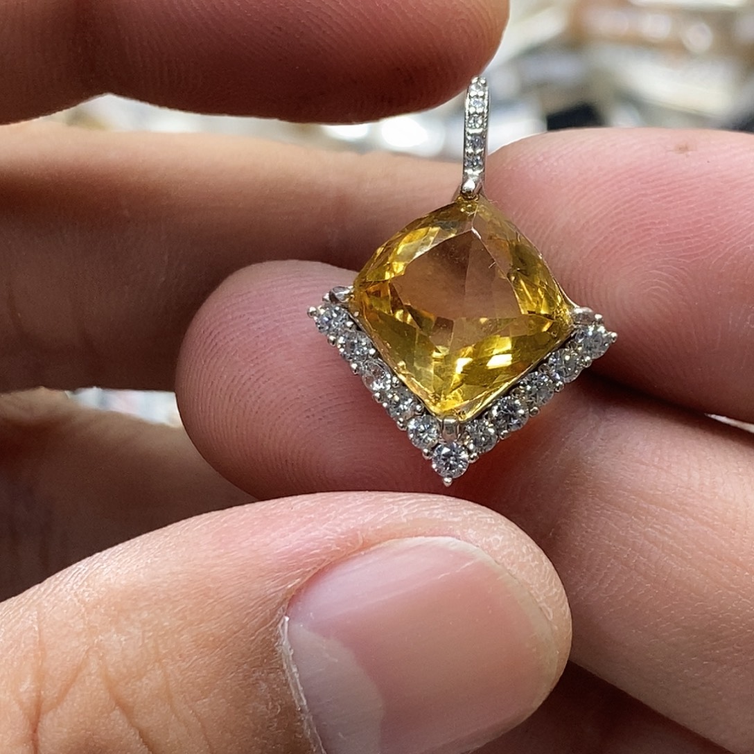 珠宝半成品银S925镶嵌水晶