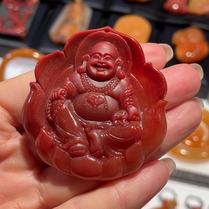 石英质玉（黄龙玉）未镶嵌挂件