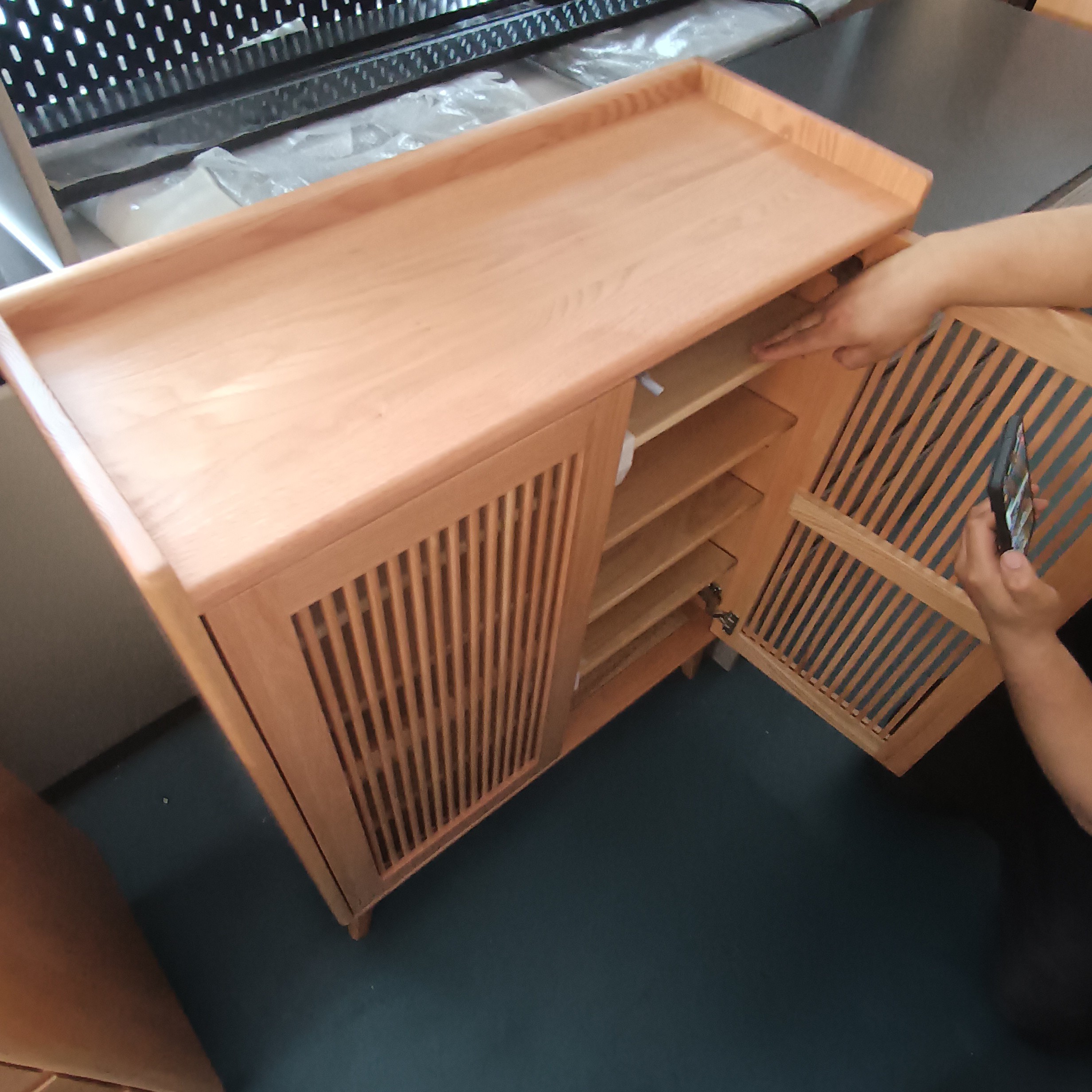 鞋柜橡木实木0.8H7091