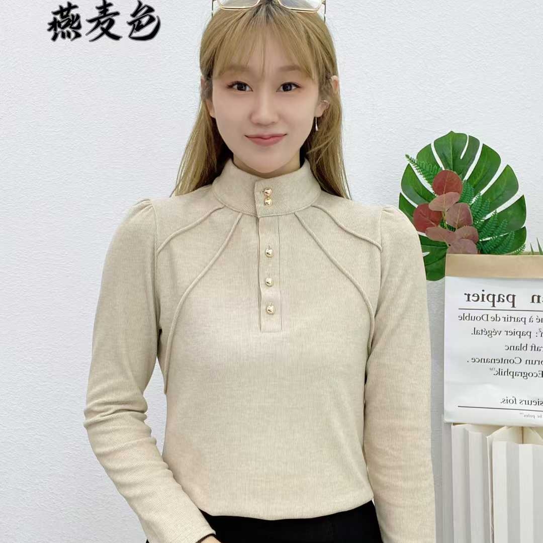 【涵社衣橱】冬季新款女装双面绒衬衫立领设计洋气舒适女士长袖上衣