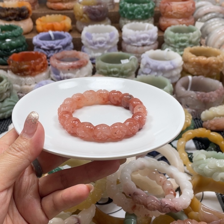 冰***地未镶嵌手镯石英质玉