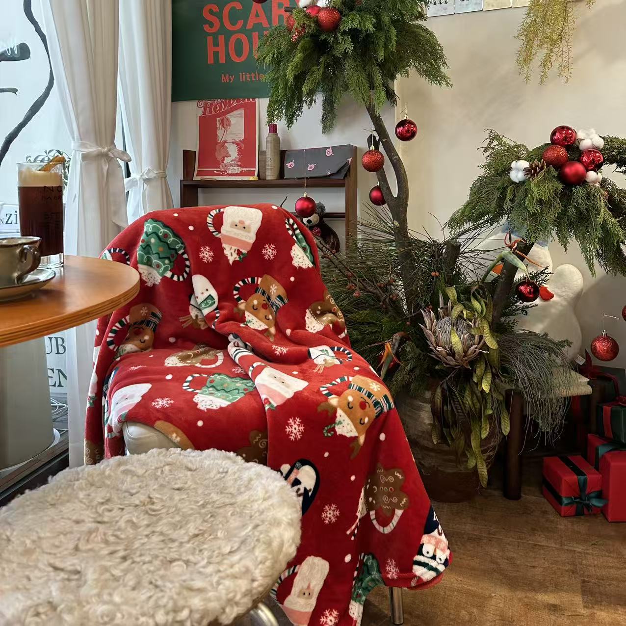 【圣诞限定福福】ins风居家毛毯午睡毯库存清仓一条不留学生加厚