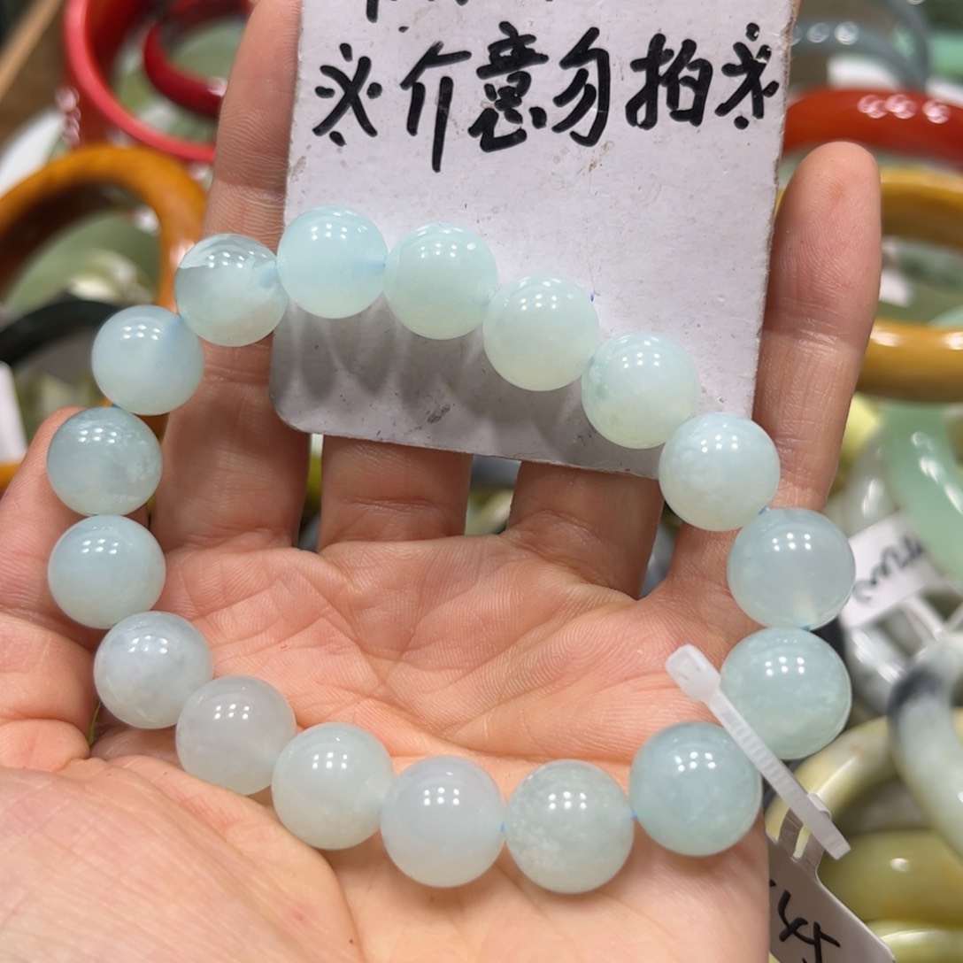 蛇纹石玉手链未镶嵌