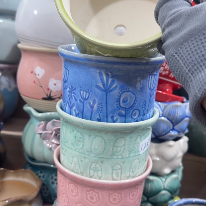 凑9米包邮，有孔，陶瓷花盆