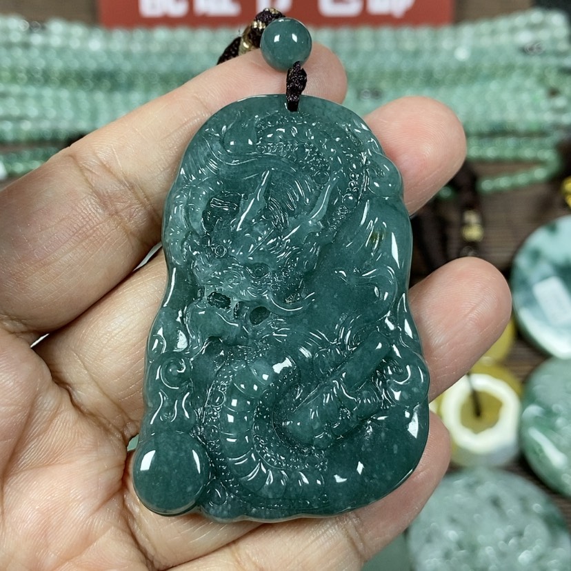 【闪购商品】翡翠颈饰未镶嵌玉吊坠翡翠玉大款厚装随性龙牌