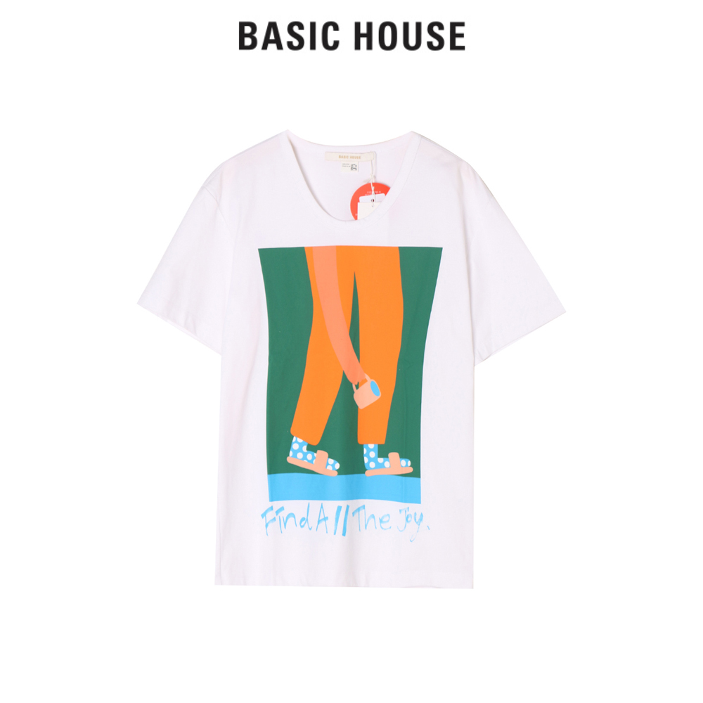 Basic House/百家好潮流时尚T恤衫 BJ2516-HVTS322DWH