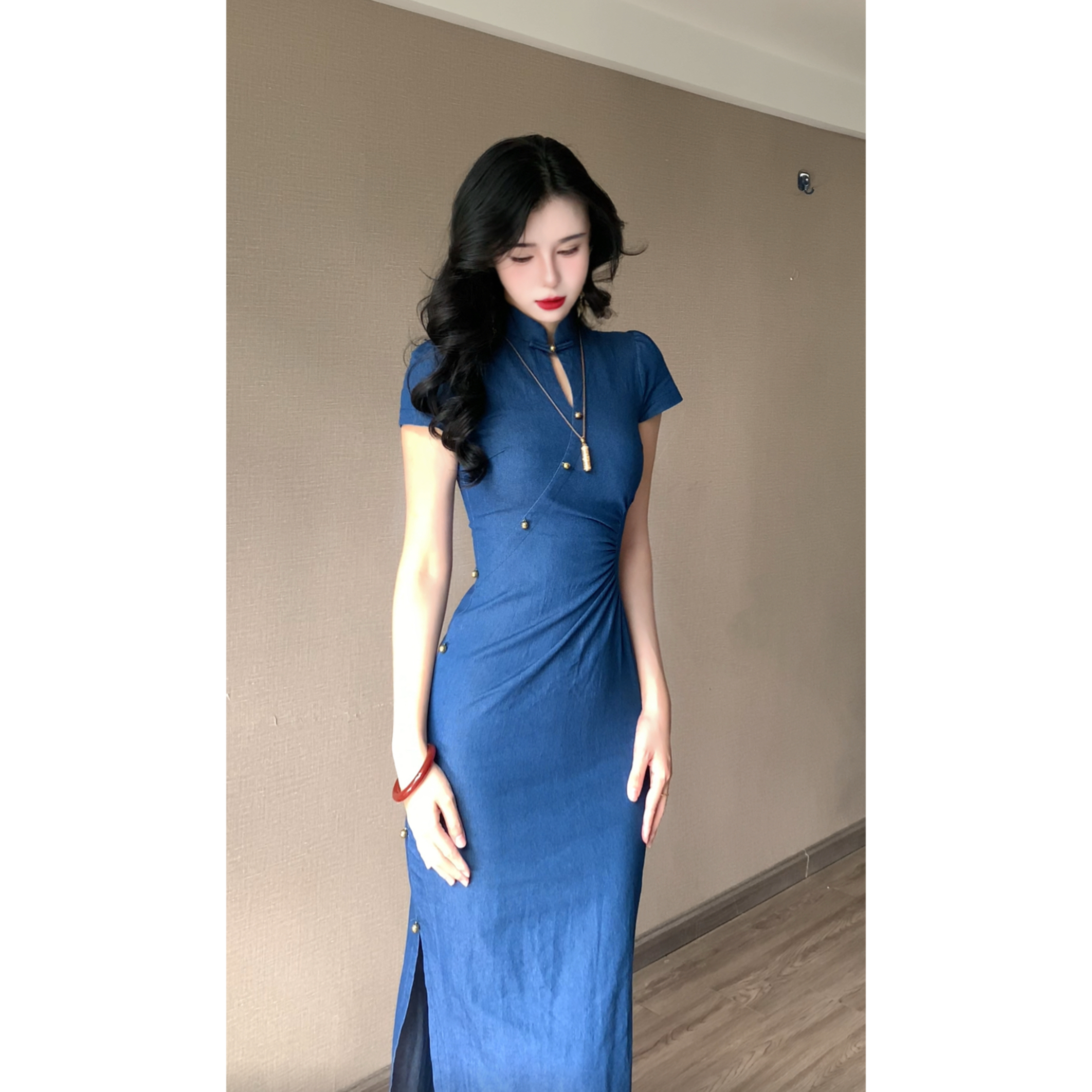 【清歌】玉簪记复古港风春夏日常显瘦显白日常气质高级感旗袍连衣裙