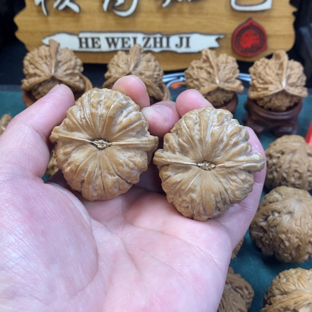 文玩核桃把件南瓜墩42全品47克