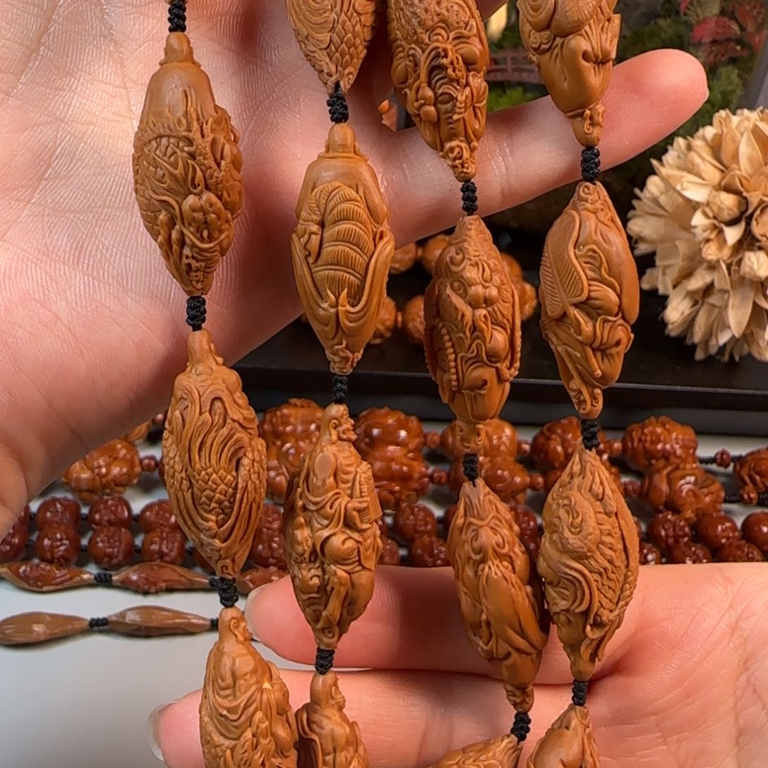 橄榄核手串/手链15骑兽十八罗汉脖挂