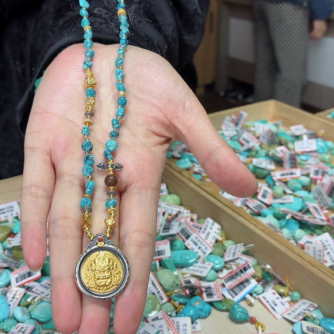 银S925镶嵌绿松石珠宝奇石