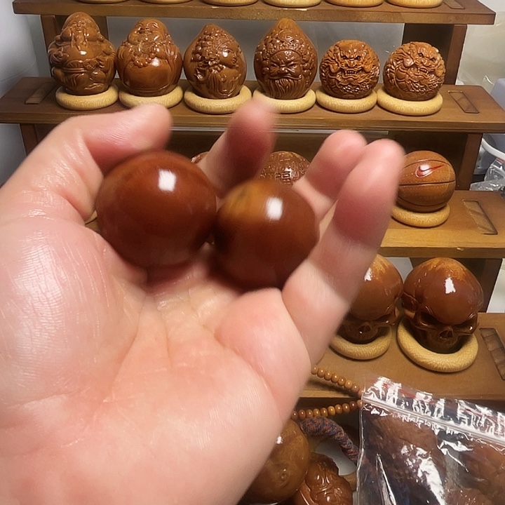 小***滨橄榄核手串/手链福利了3.6正圆光珠