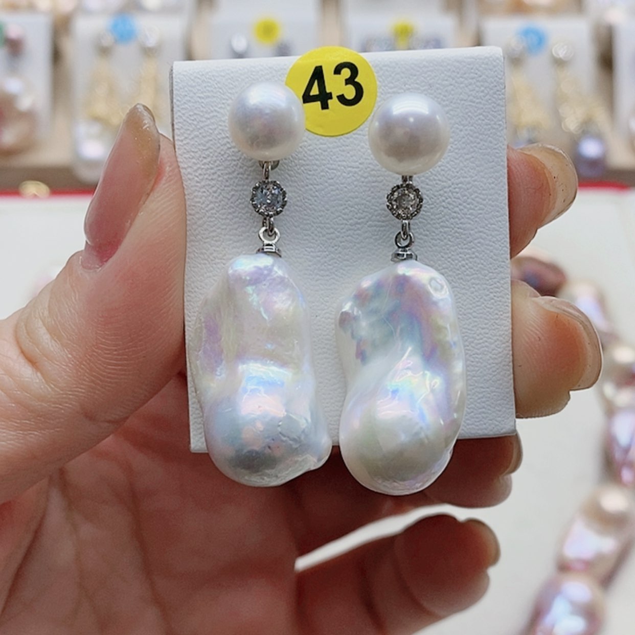 【闪购商品】淡水珍珠耳饰银S925镶嵌