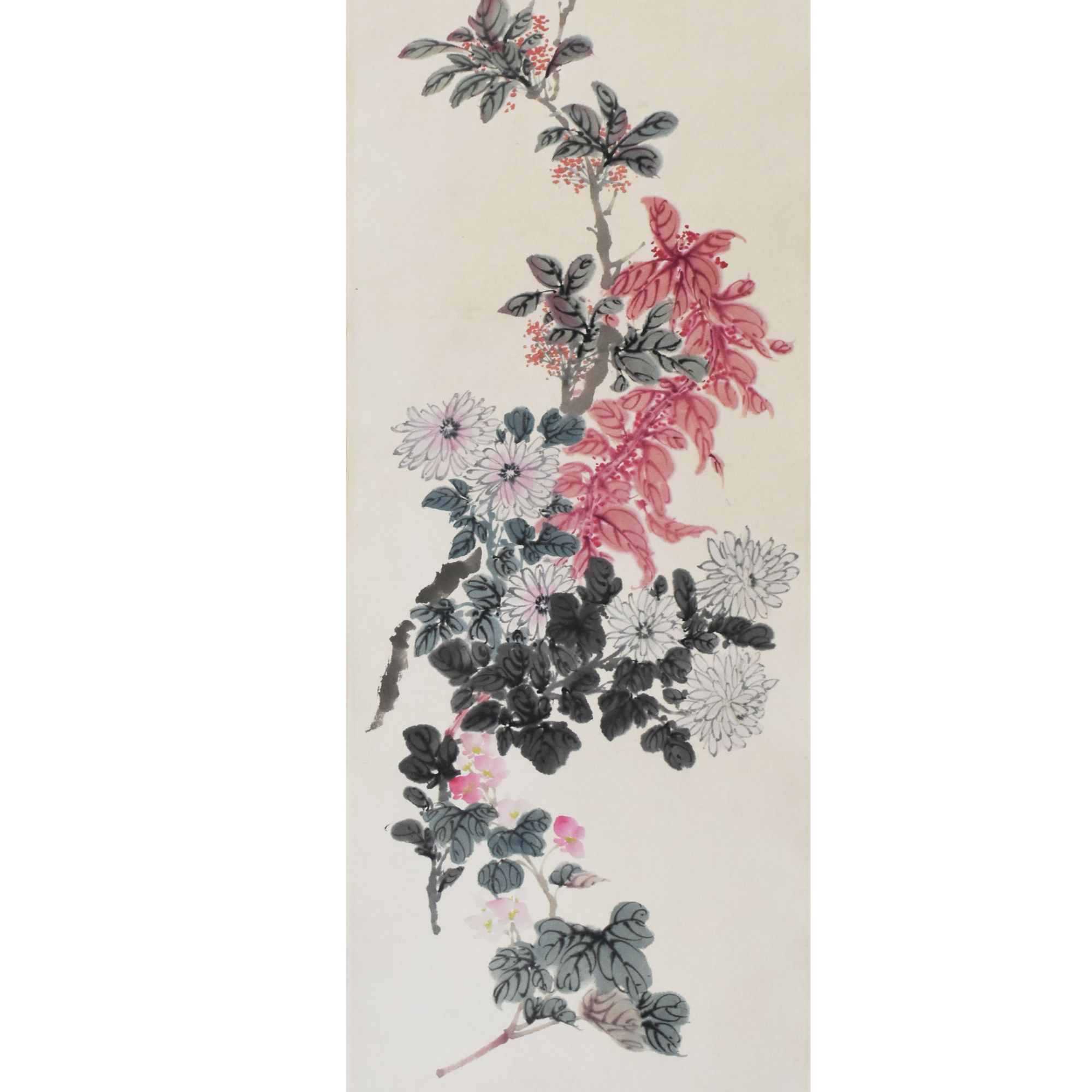 HM5088 花卉 123×34 纸本镜片 3.7平尺
