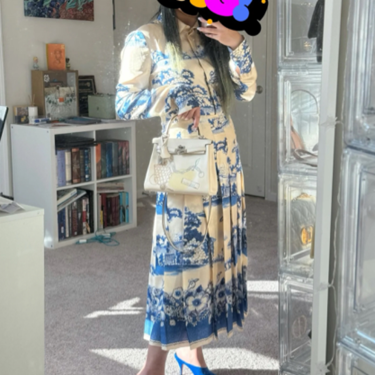 【GUCCI】#古驰青花瓷水墨画连衣裙