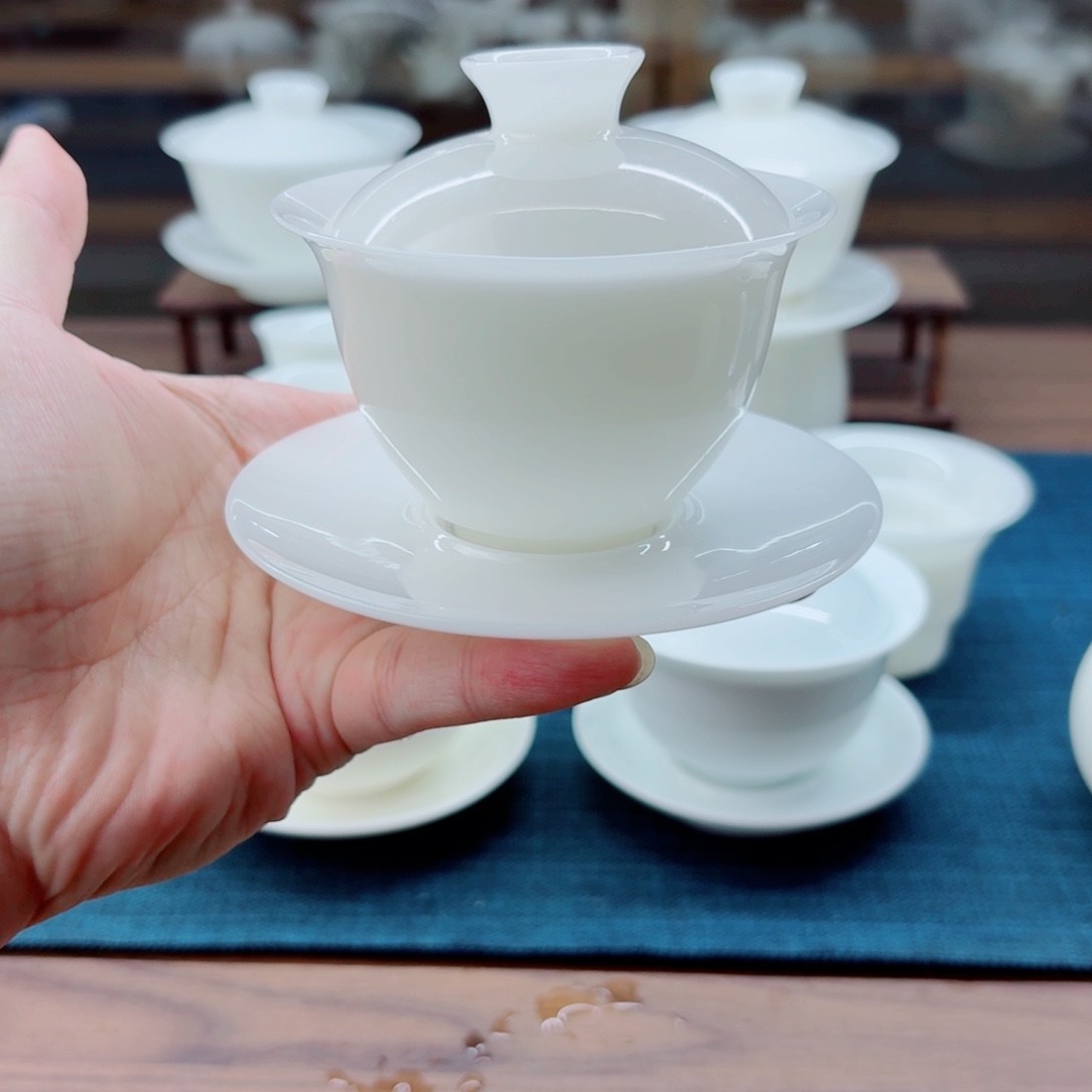 120毫升璞玉冰种玉瓷茶具