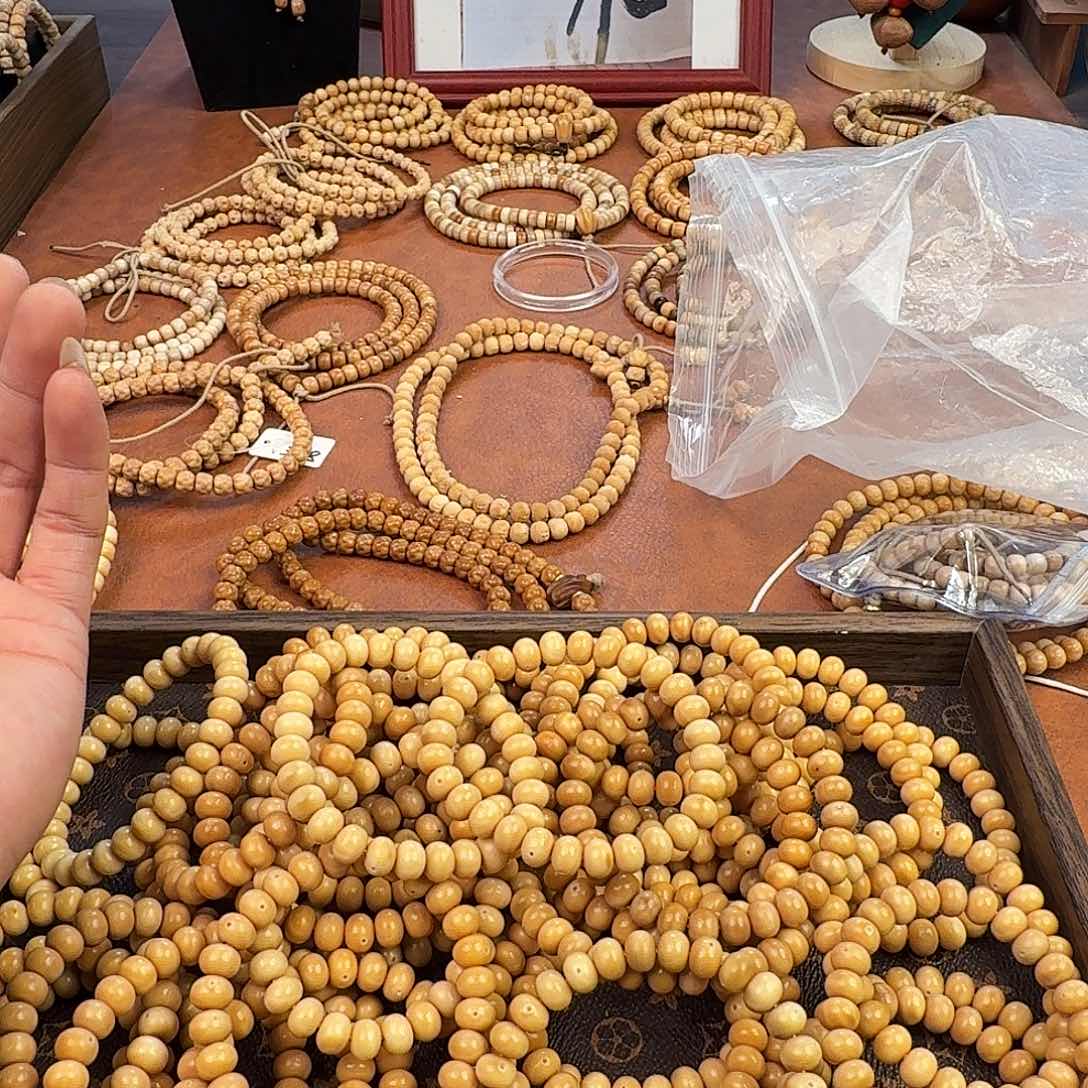 手串菩提根/象牙果龙脊菩提算盘带月