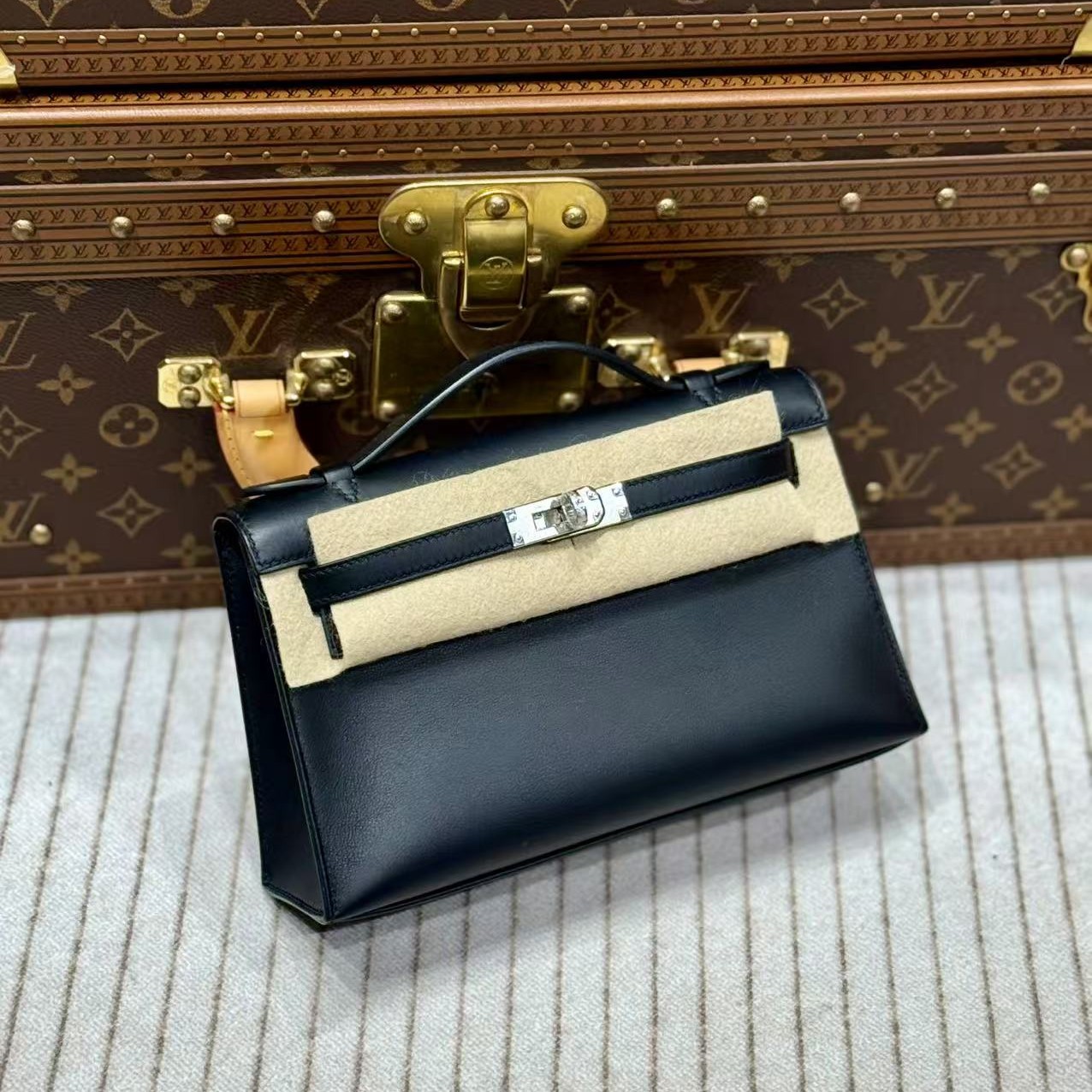 全新未使用 Hermes/爱马仕 lina/z刻/黑银kelly一代包