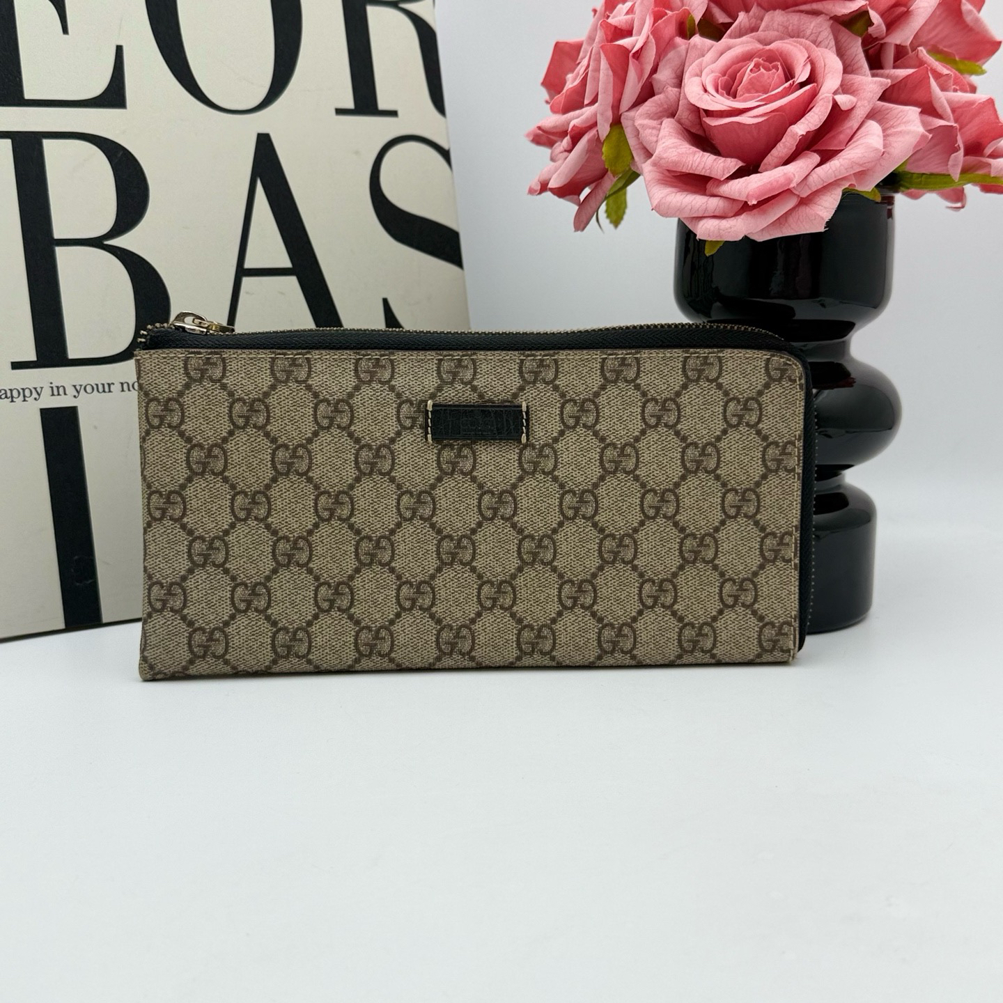 95新 GUCCI/古驰 古驰/Gucci xy 7129 老花 PVC 钱包