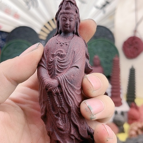 泥塑龙涎玫瑰香方瑕疵款观音姐姐