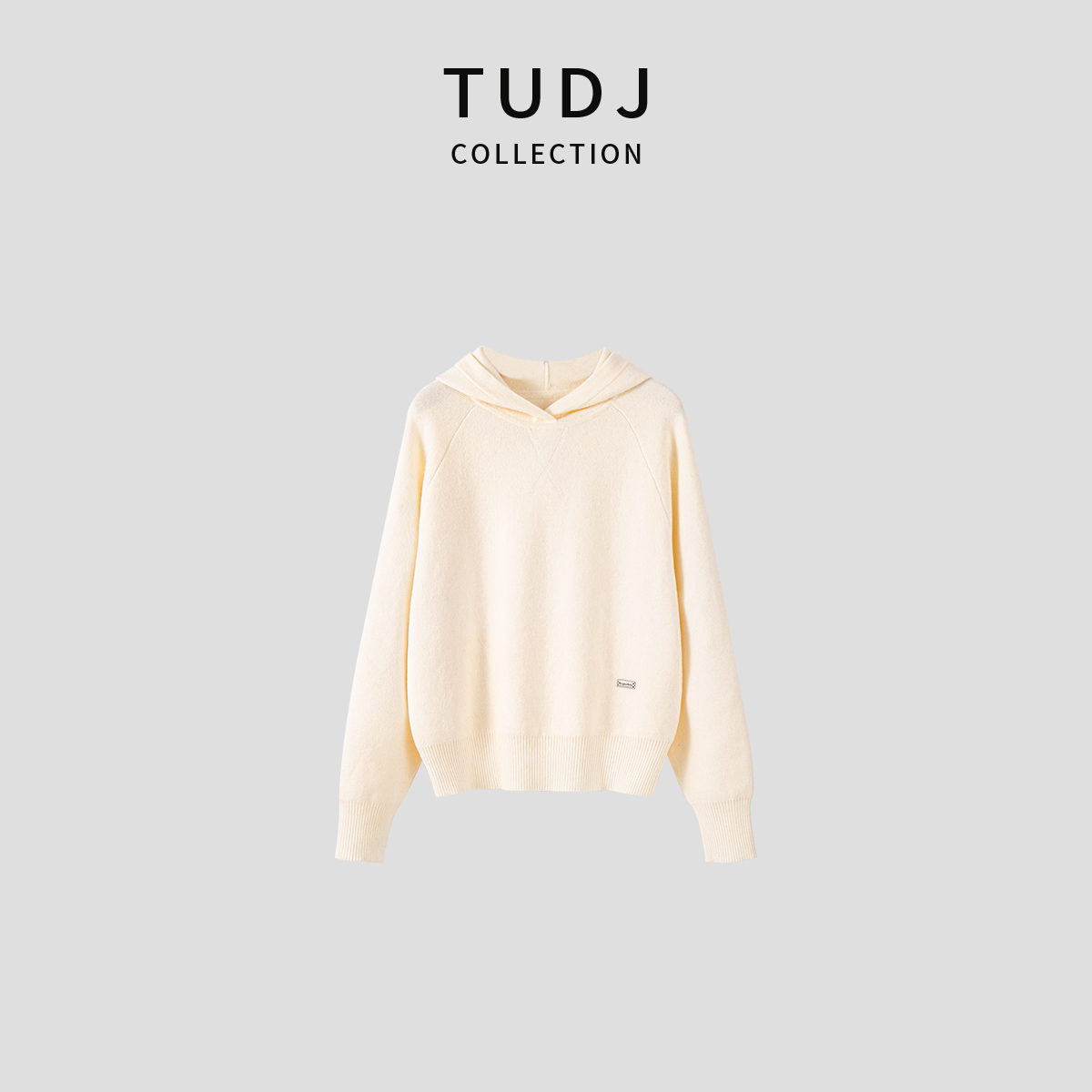 【TUDJ】韩系慵懒风连帽针织衫女宽松显瘦羊毛百搭休闲上衣打底内搭