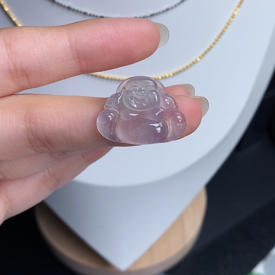 翡翠裸石缅甸天然A货翡翠冰种佛公