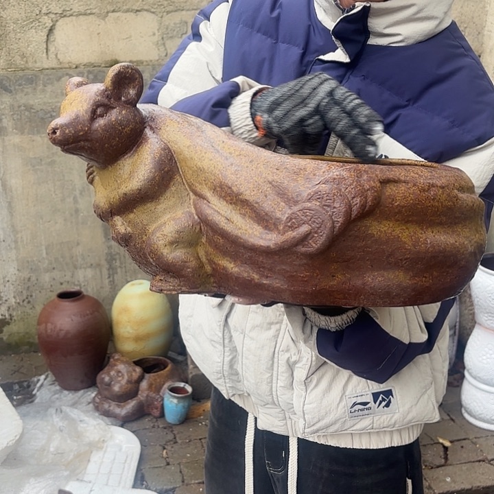 红陶手工无孔一个