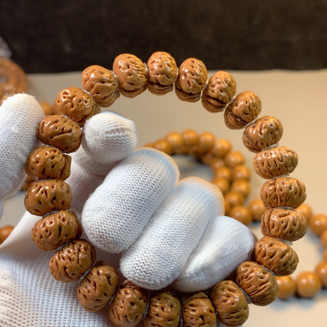 桃核手串幸*蟠桃核