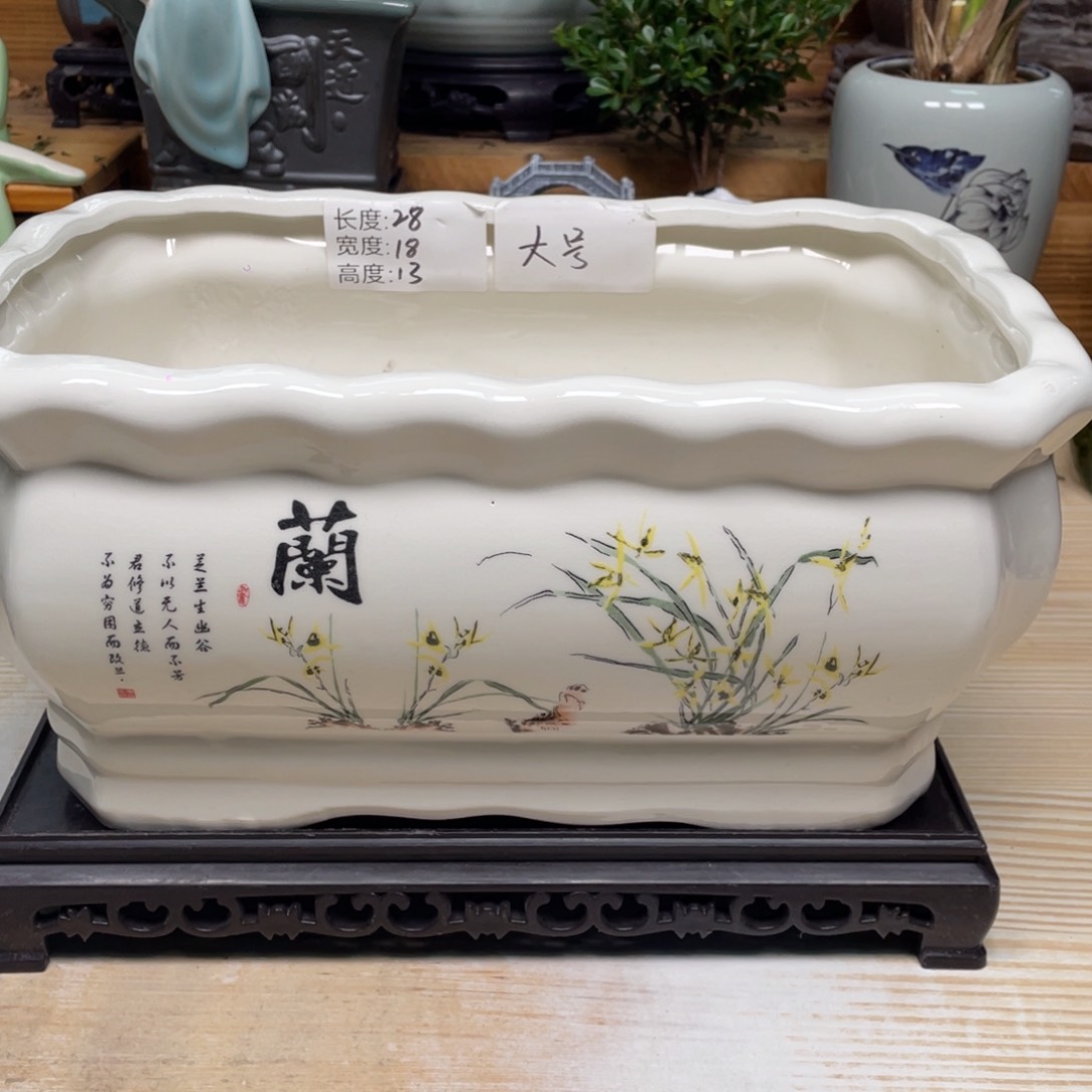 紫砂花盆陶瓷艺术花盆陶瓷