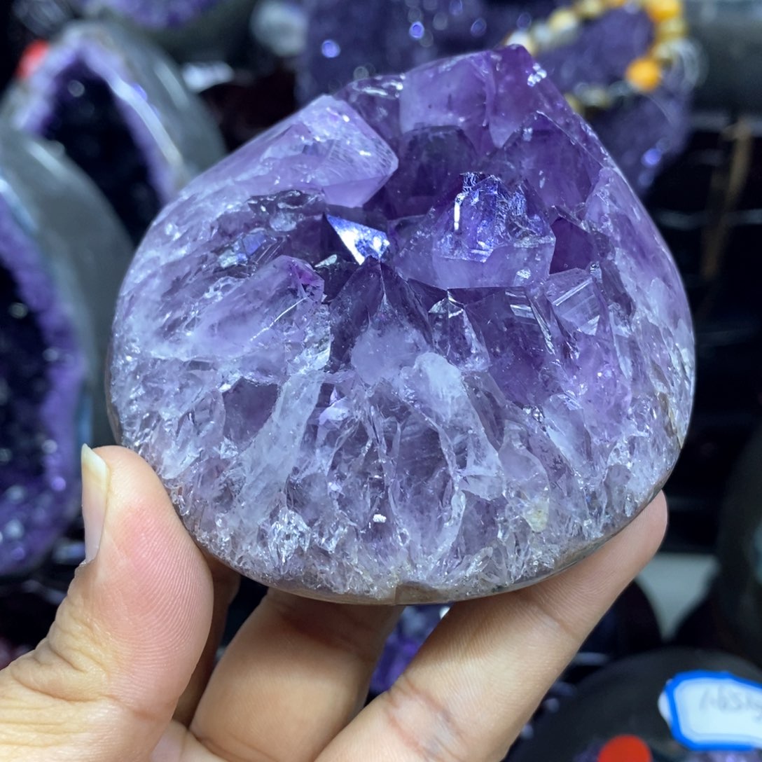 紫晶摆件未镶嵌小小