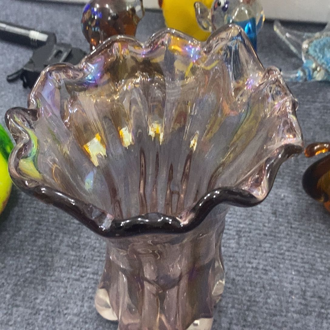 琉璃蓝**云花瓶一个33