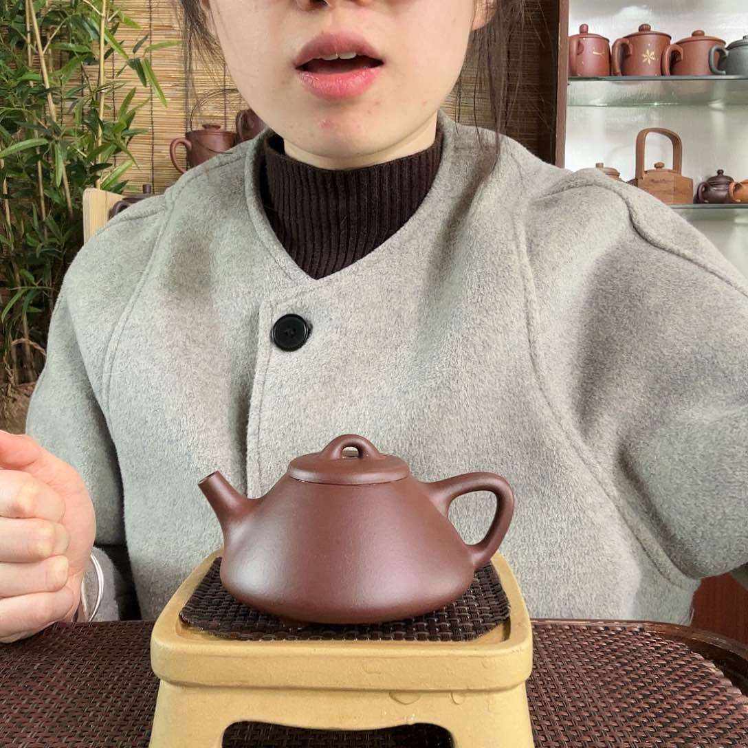紫砂茶杯原矿中曹清子冶石瓢紫砂壶180CC左右