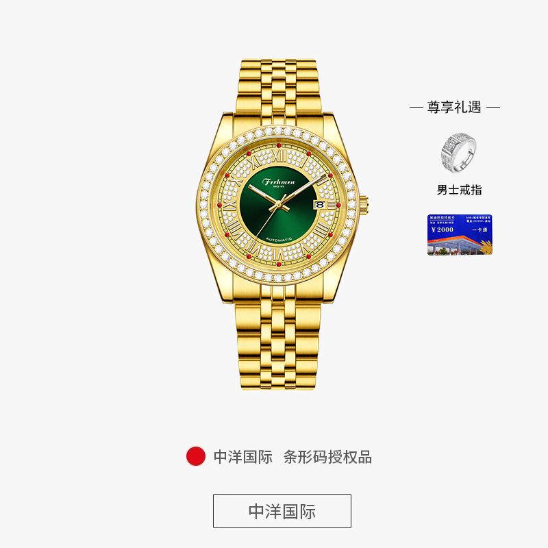 《日志款》商务夜光全自动男士腕表F8585