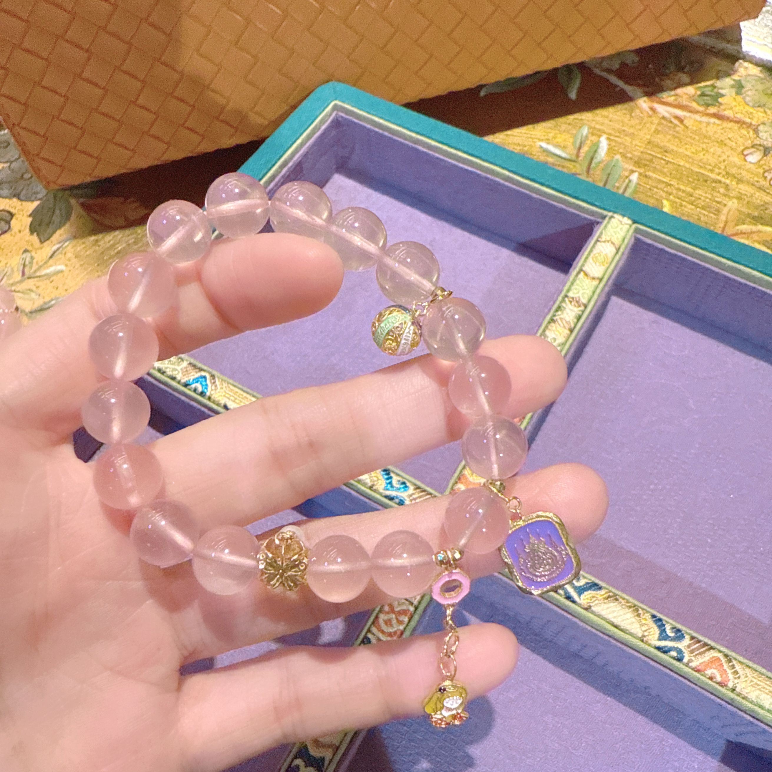 D79未镶嵌粉水晶手串25216