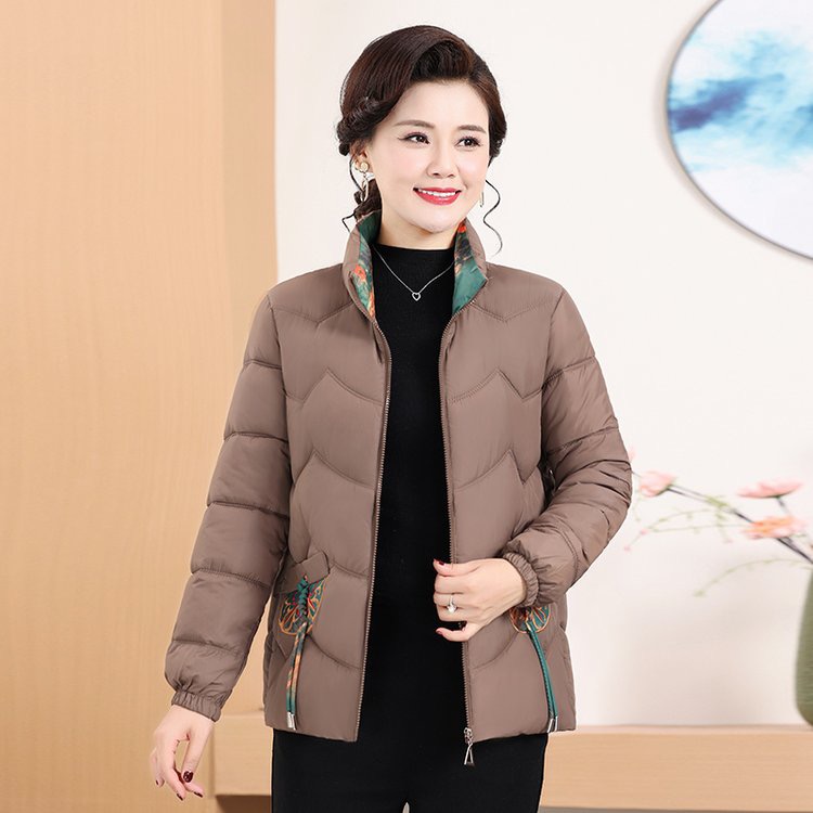 纤梦依-2025秋冬新款中老年加厚夹棉中式刺绣立领棉服