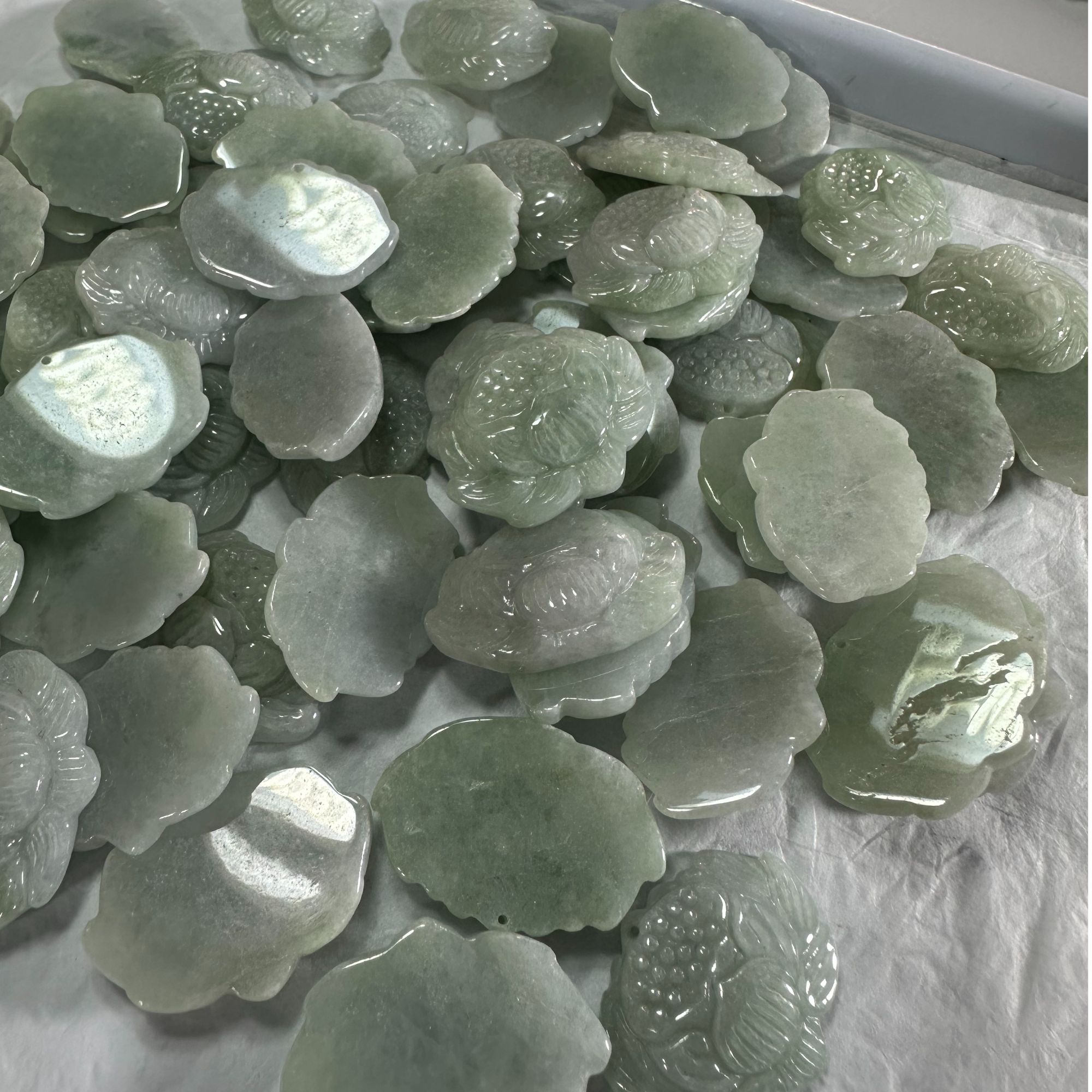 天然a货翡翠莲花吊坠-d247-2—多样性发一件