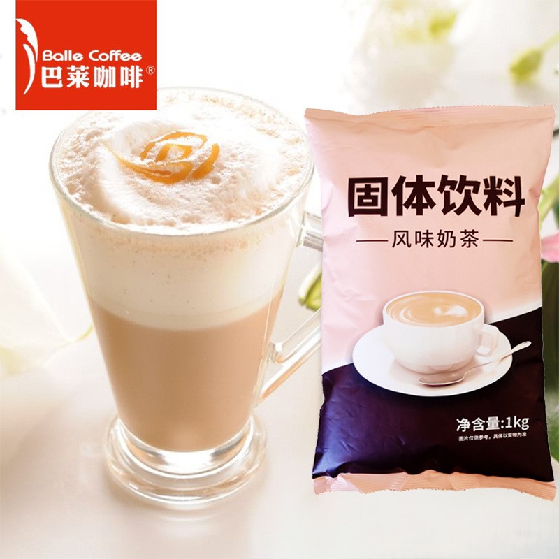 巴莱三合一速溶奶茶粉家庭装多口味奶茶1000g