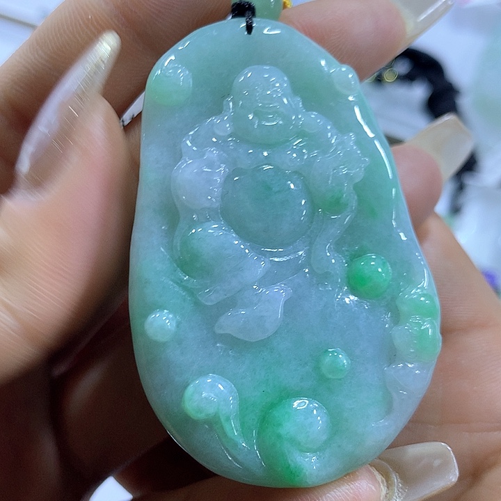 翡翠颈饰未镶嵌天然翡翠A货吊坠
