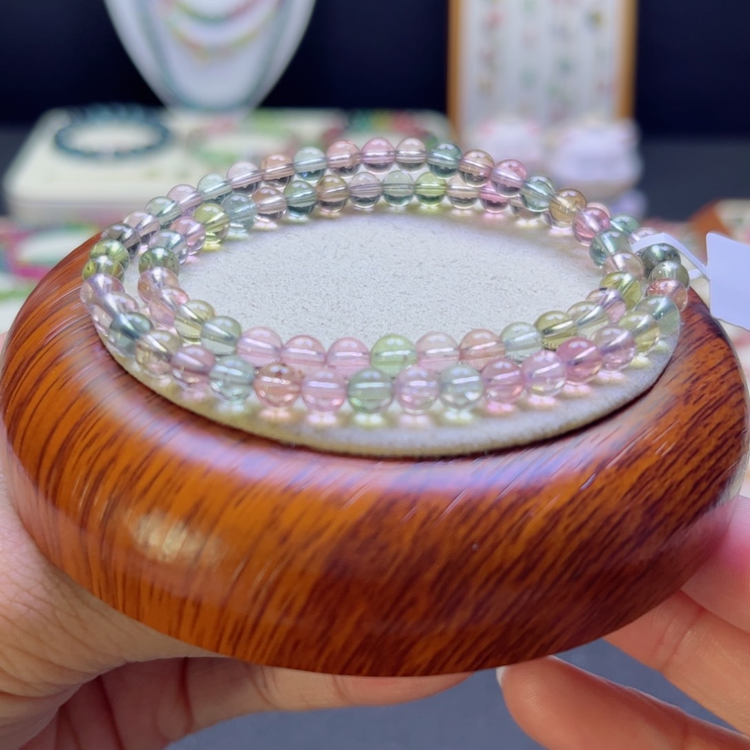 碧玺手链未镶嵌莫兰迪5.2mm