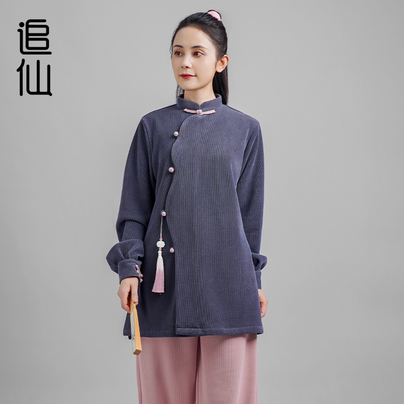 追仙原创秋冬太极服保暖加厚武术太极拳表演团体练功套装