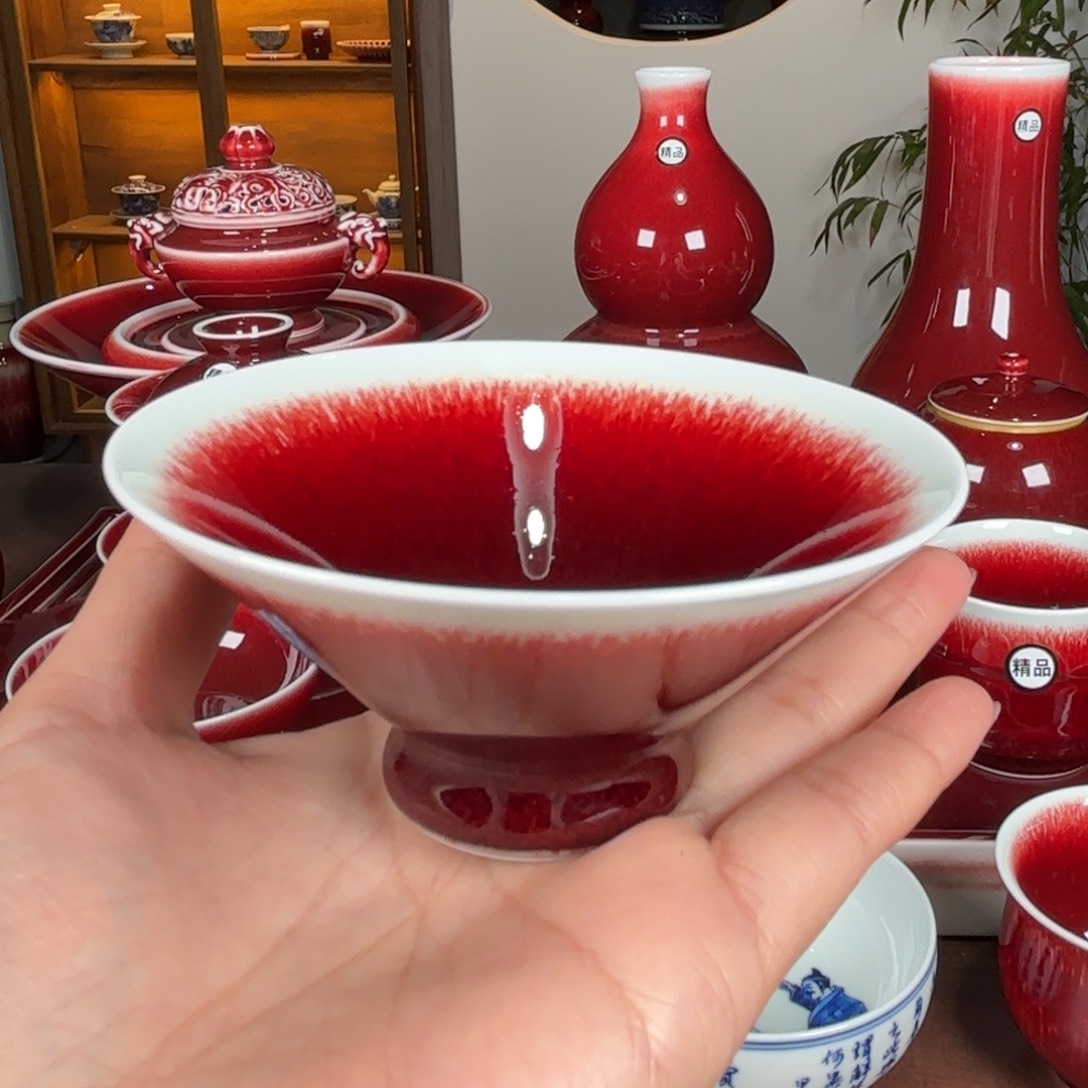 杯闻轩坊柴窑 斗笠杯