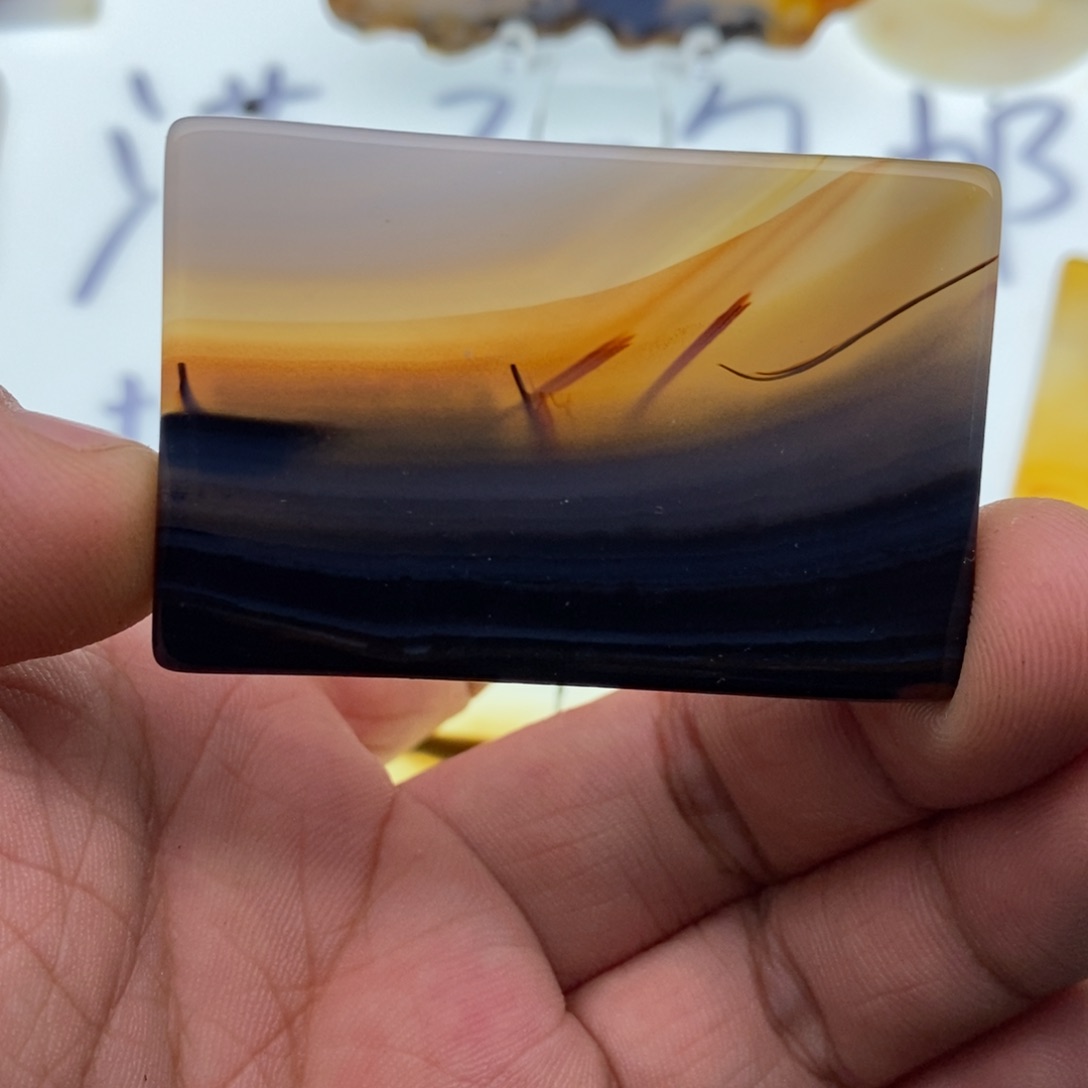 玛瑙/玉髓牌子足银镀金镶嵌