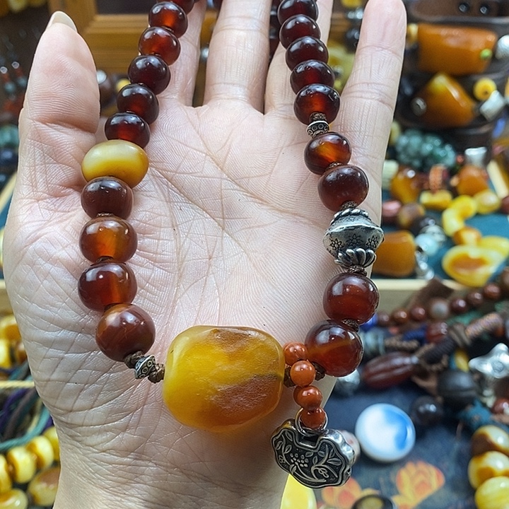 蜜蜡未镶嵌项链项链