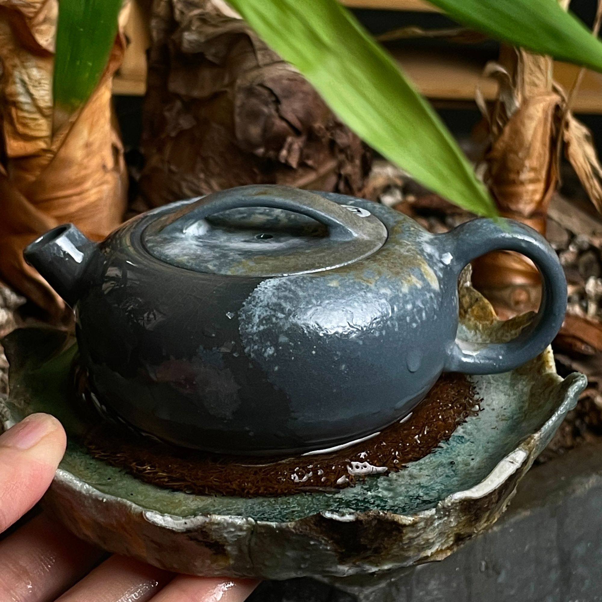 125号全手工高白泥柴烧茶壶家用复古陶瓷壶130-140ML