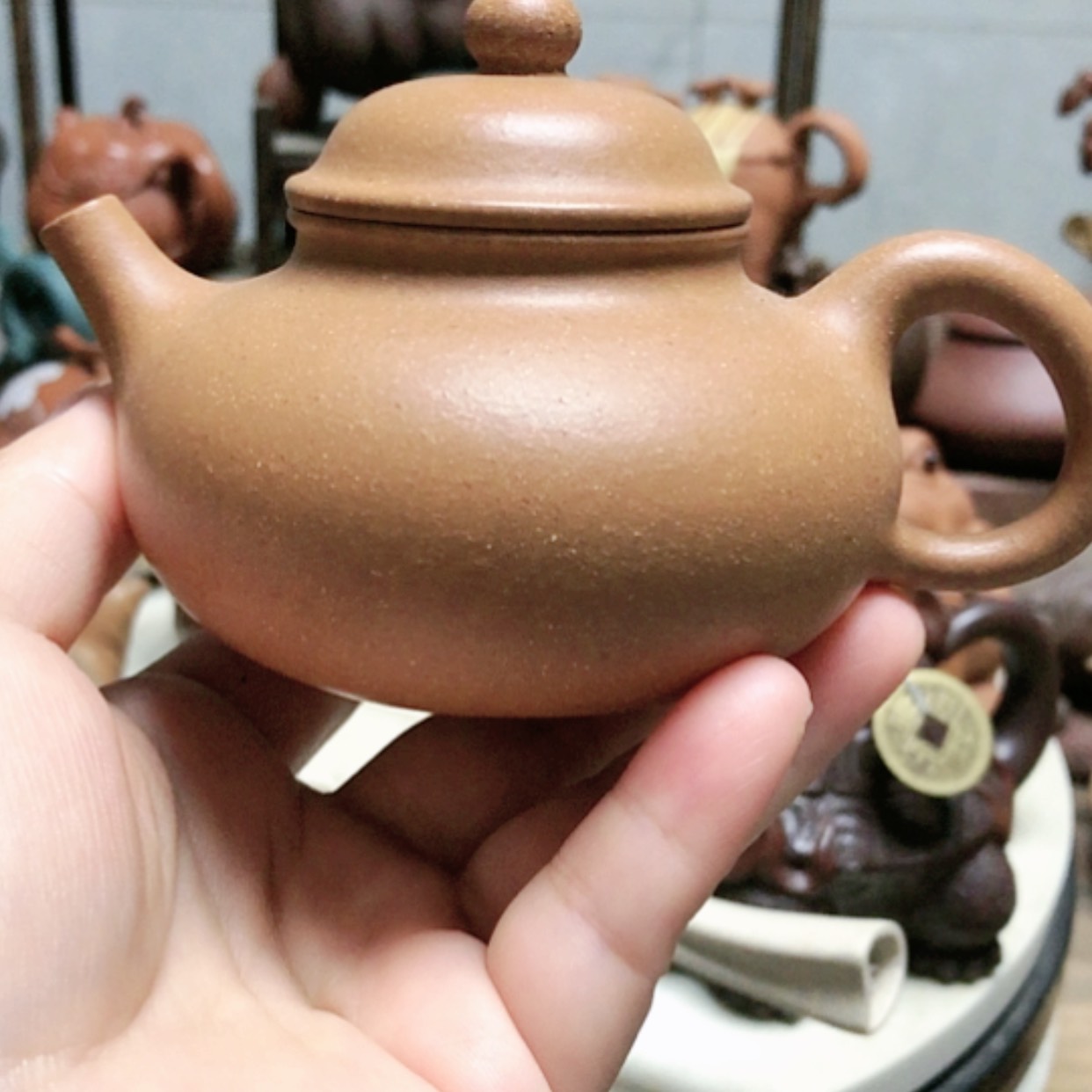 【闪购商品】茶壶紫砂180c半手